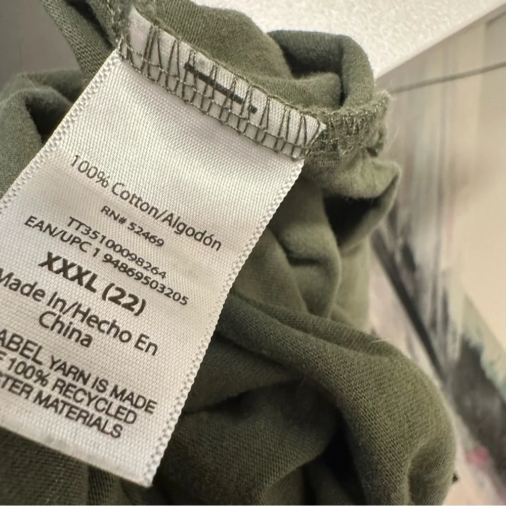 Time & Tru Casual Short Sleeve Midi T-Shirt Dress in Acid Wash Dark Green - Picture 9 of 9